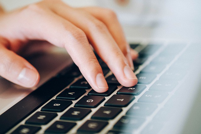 laptop and woman photo