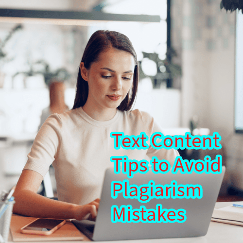 Text Content: 10 Tips to Avoid Plagiarism Mistakes 

